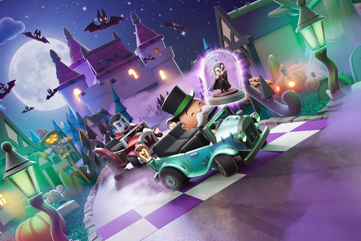 Écran de Monopoly GO affichant des dés et un compteur de lancers gratuits