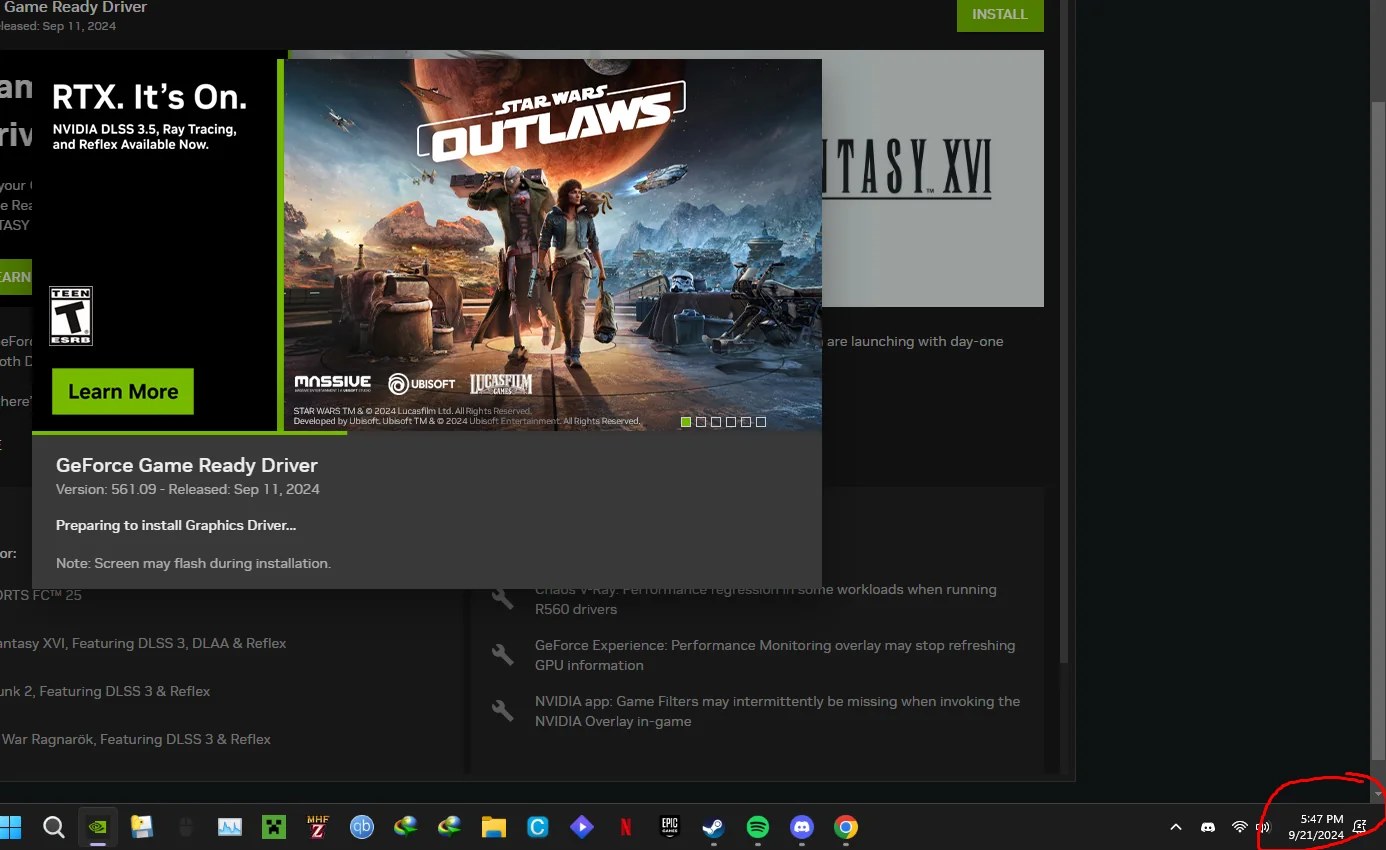 Installation des pilotes NVIDIA GeForce sur un PC de jeu sous Windows